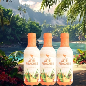 FOREVER ALOE PEACHES 3 PAK Aloe Vera drik med C-vitamin